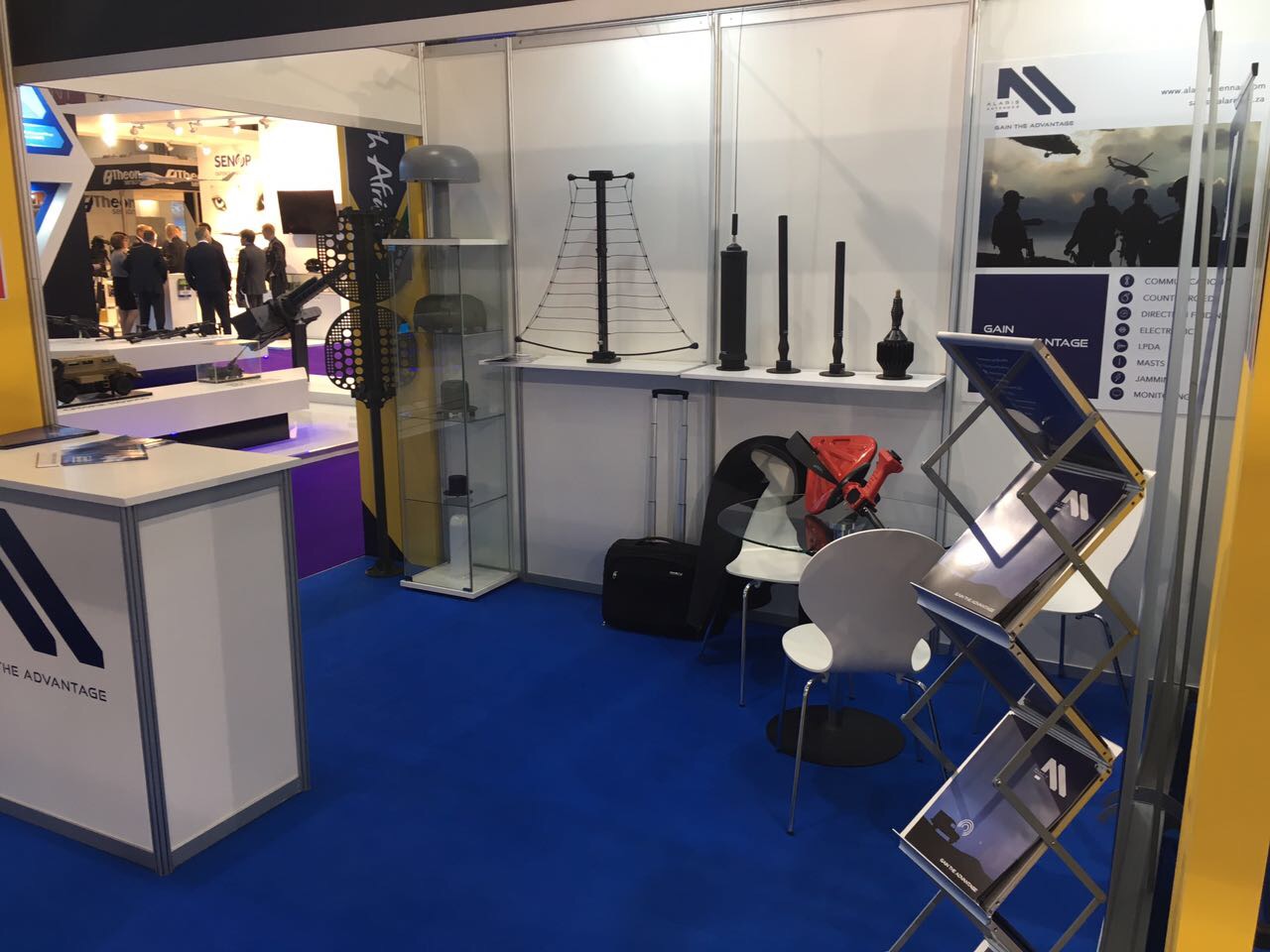 Alaris Antennas stand at the DSEI 2017 conference